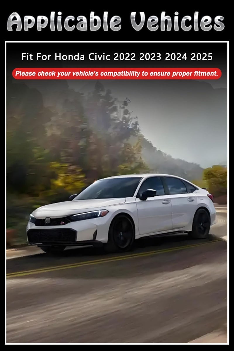 BriYorWay Vent Shades Rain Guards for Honda Civic 2022 2023 2024 2025 Accessories, for Honda Civic Window Deflectors Window Visors - Image 2